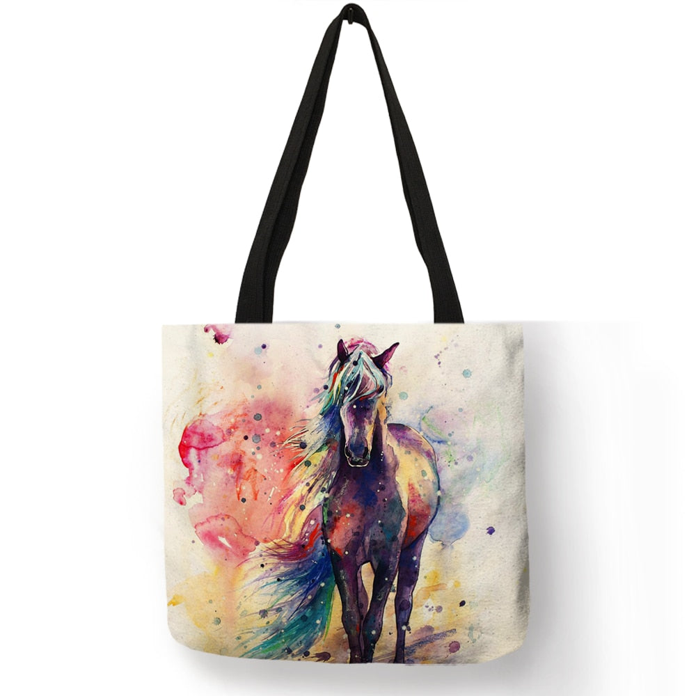 Watercolor Horse Tote Bag