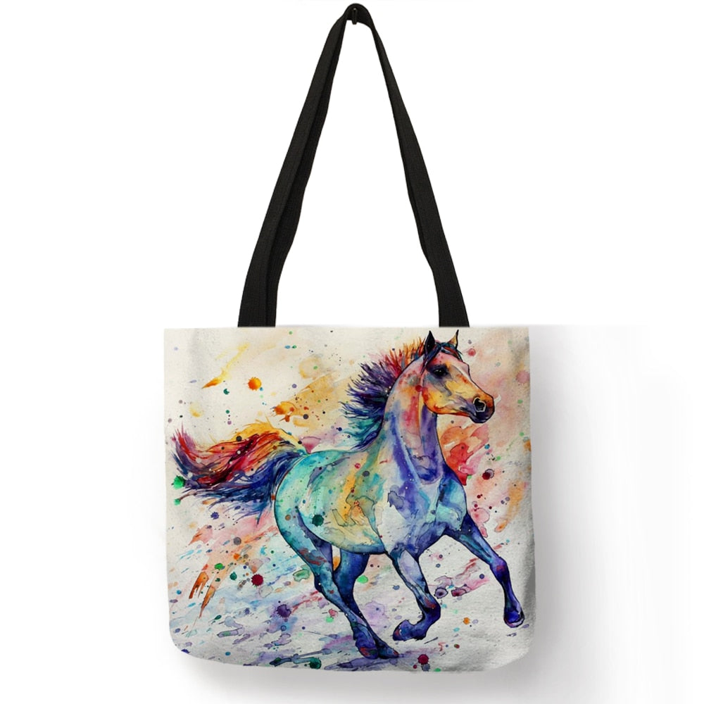 Watercolor Horse Tote Bag