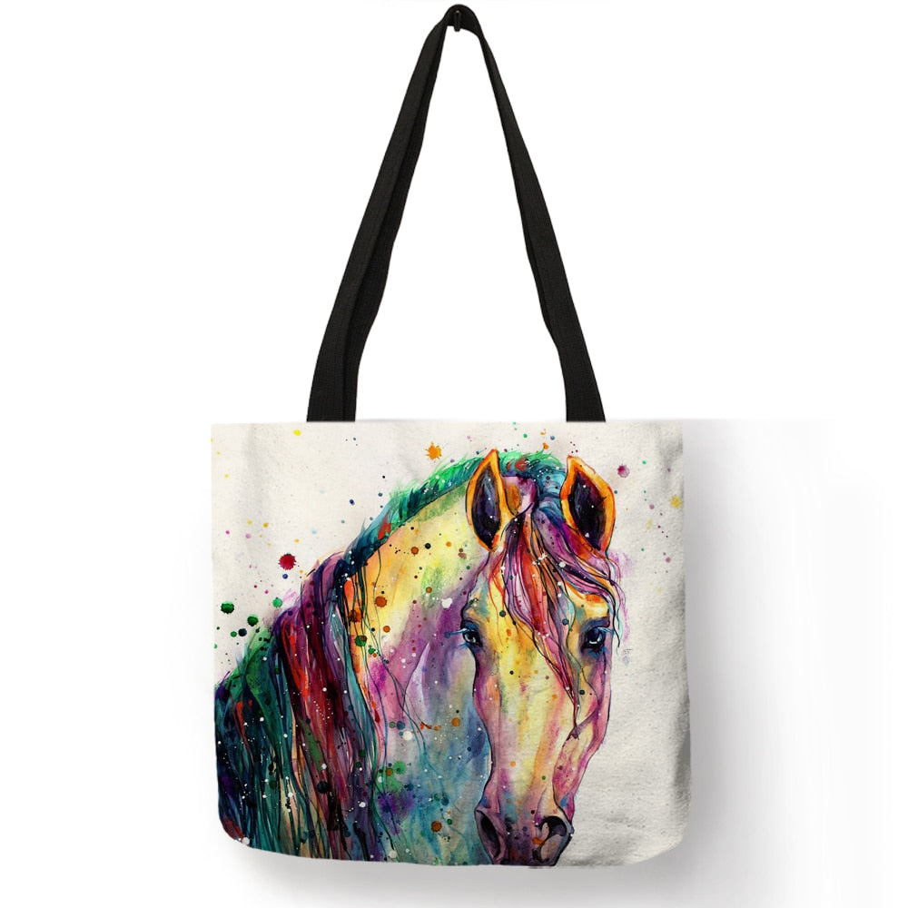 Watercolor Horse Tote Bag