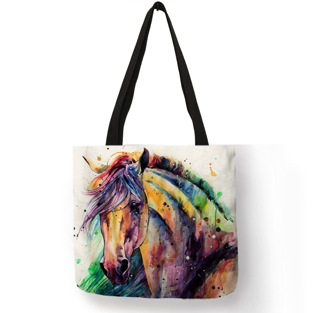 Watercolor Horse Tote Bag