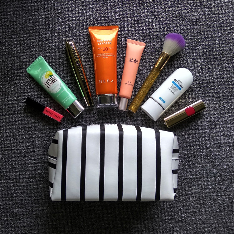 Striped Cosmetic Travel Bag