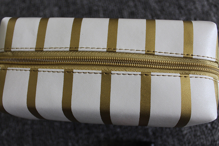Striped Cosmetic Travel Bag