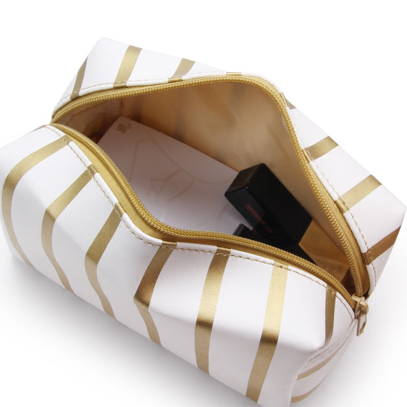 Striped Cosmetic Travel Bag