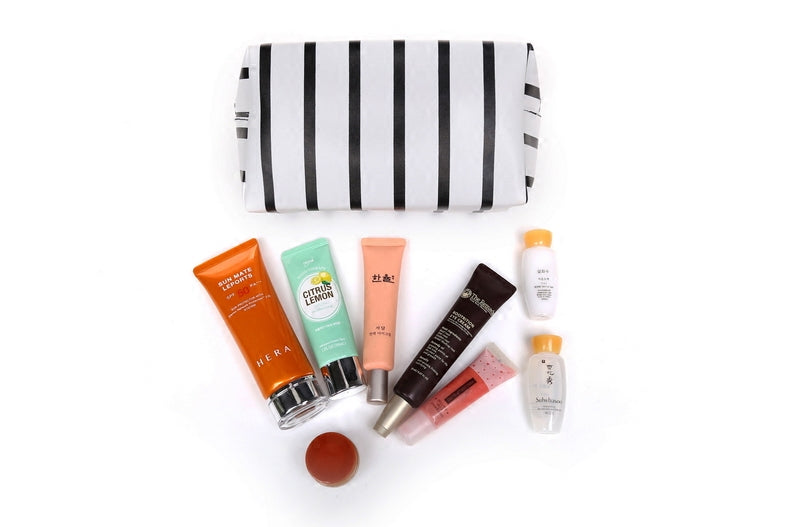 Striped Cosmetic Travel Bag