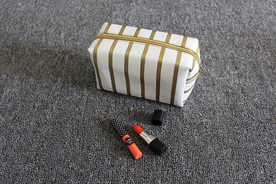 Striped Cosmetic Travel Bag