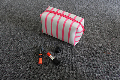 Striped Cosmetic Travel Bag
