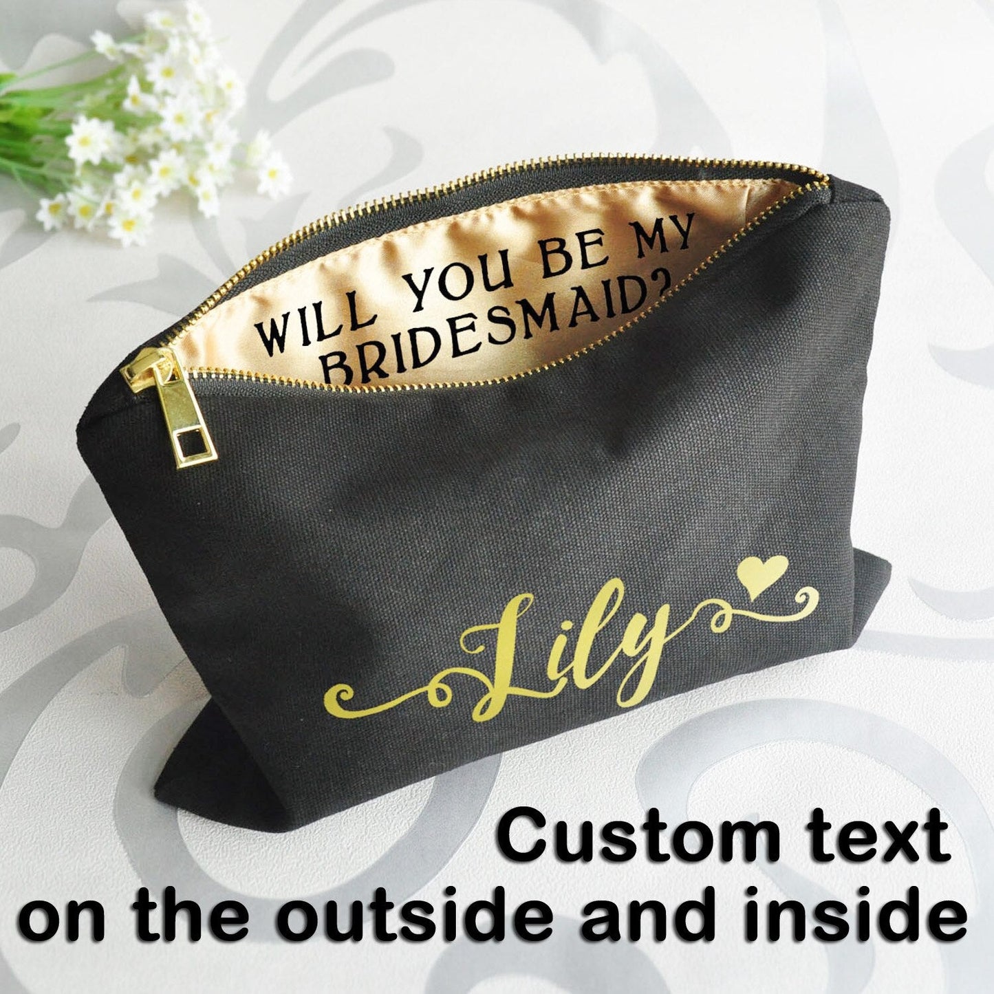 Personalized Makeup Bag for Bachelorette Party