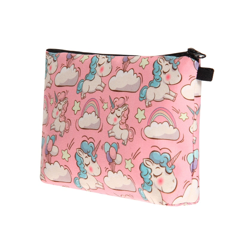 Cute Unicorn Printed Makeup Cosmetic Bag