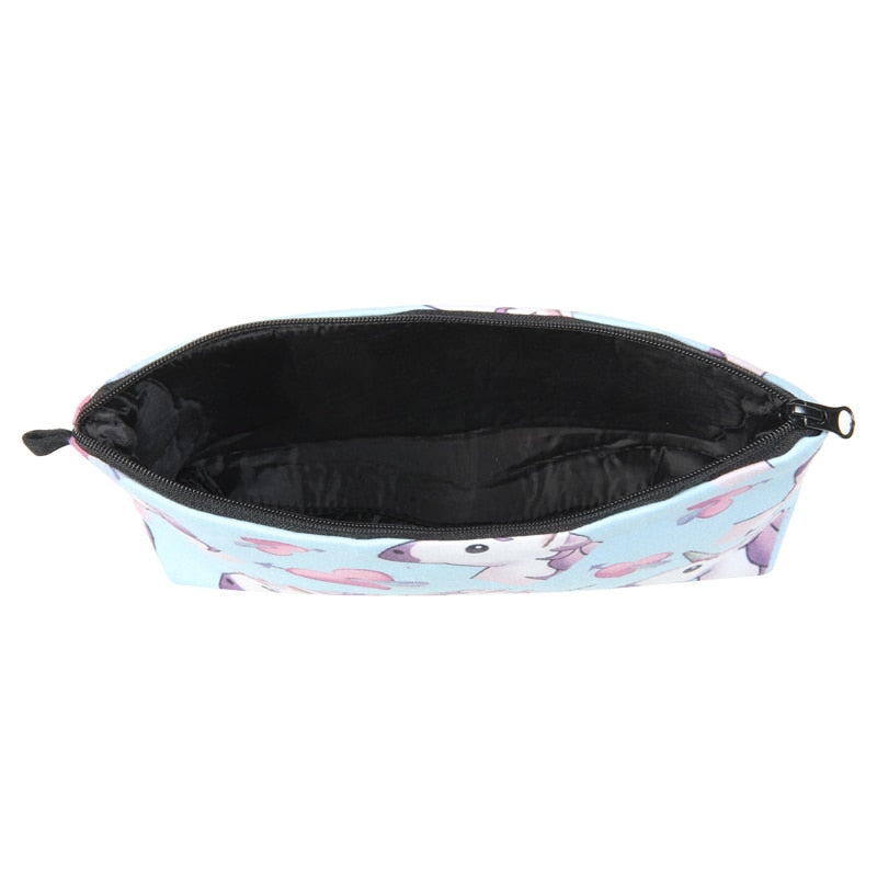 Unicorn / Heart Emoji Patterned Organizer Bag