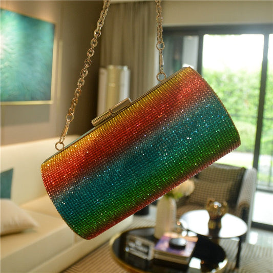Diamond Rainbow Evening Bag