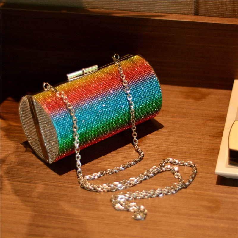 Diamond Rainbow Evening Bag