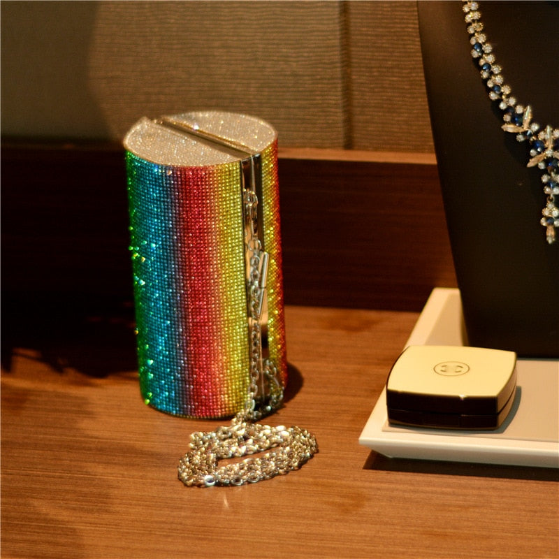 Diamond Rainbow Evening Bag