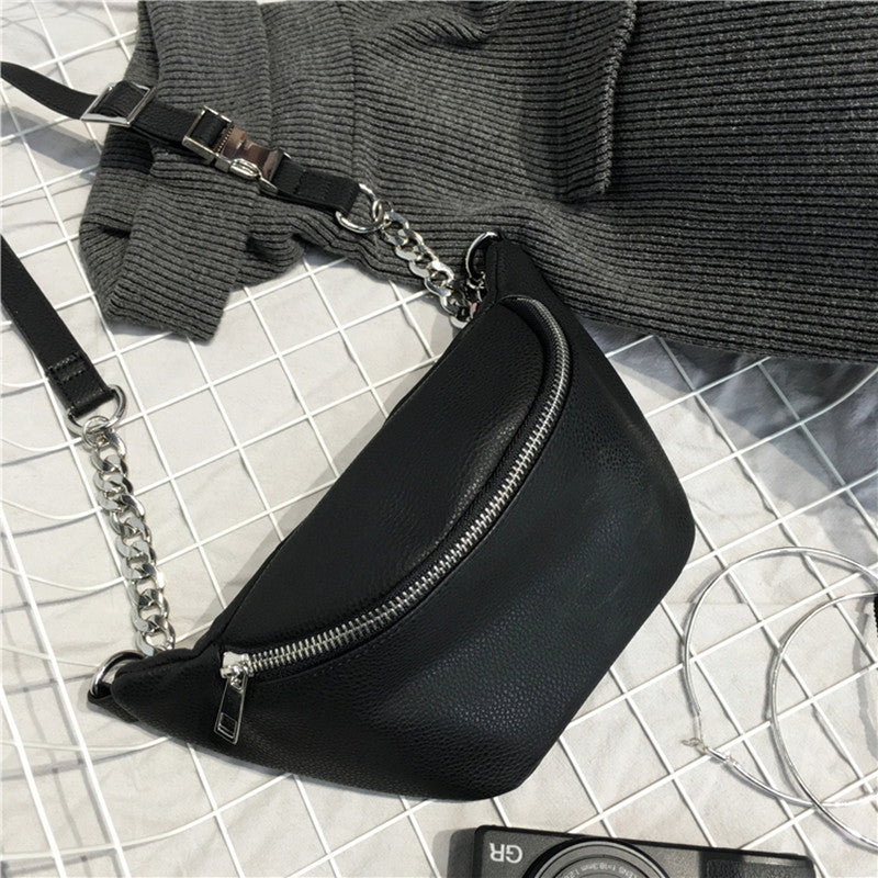 Bucket Shaped Chain Waist Bag