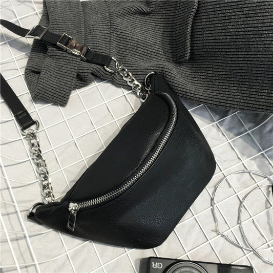 Bucket Shaped Chain Waist Bag