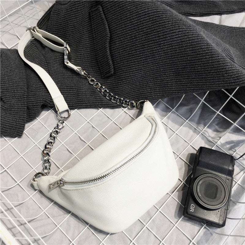 Bucket Shaped Chain Waist Bag