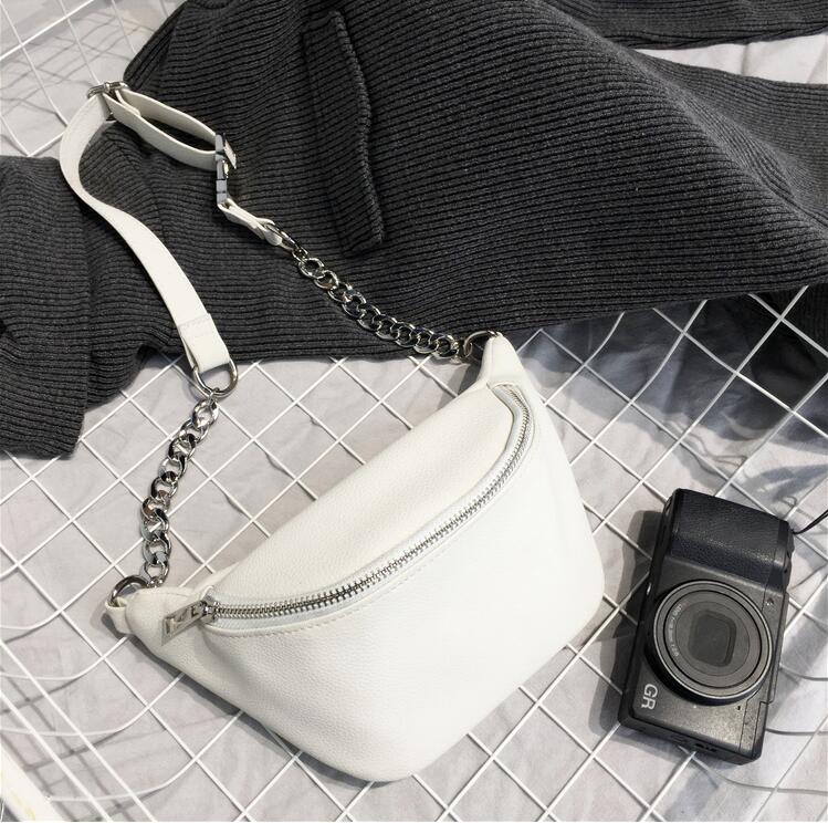 Bucket Shaped Chain Waist Bag