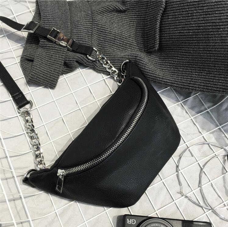 Bucket Shaped Chain Waist Bag