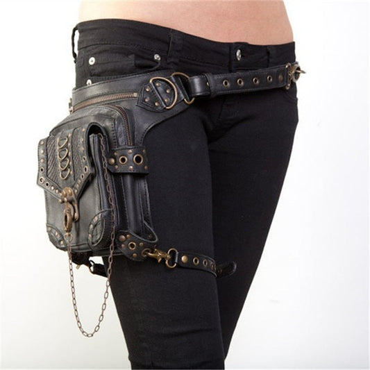 Unisex Steampunk Style Belt Bag