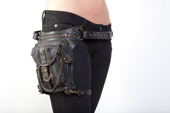 Unisex Steampunk Style Belt Bag