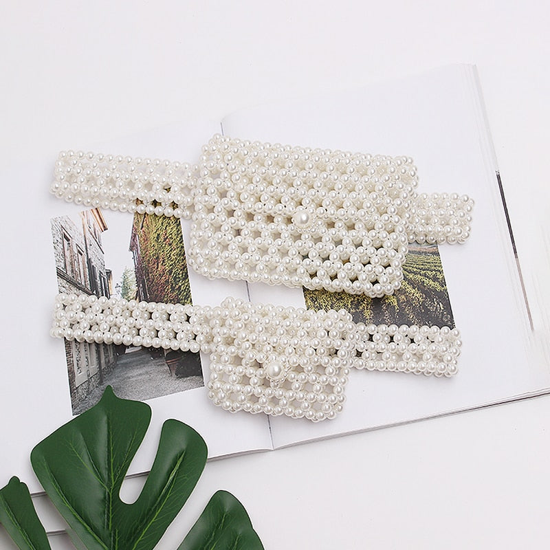 Beaded Elastic Belt Waist Bag