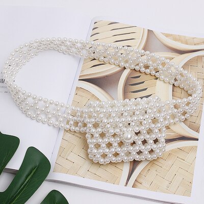 Beaded Elastic Belt Waist Bag