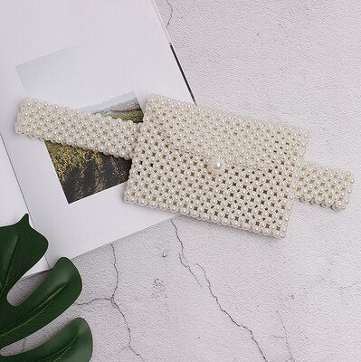 Beaded Elastic Belt Waist Bag