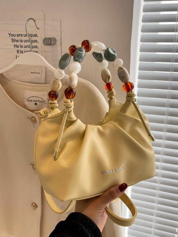 Beaded Pleated Split-Joint Handbags Shoulder Bags