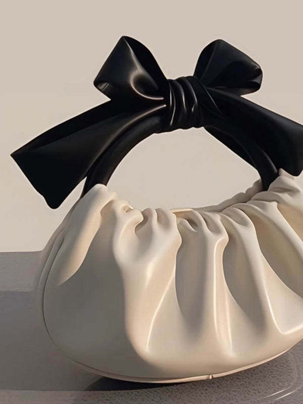 Bowknot Pleated Split-Joint Handbags Bags Accessories Bags