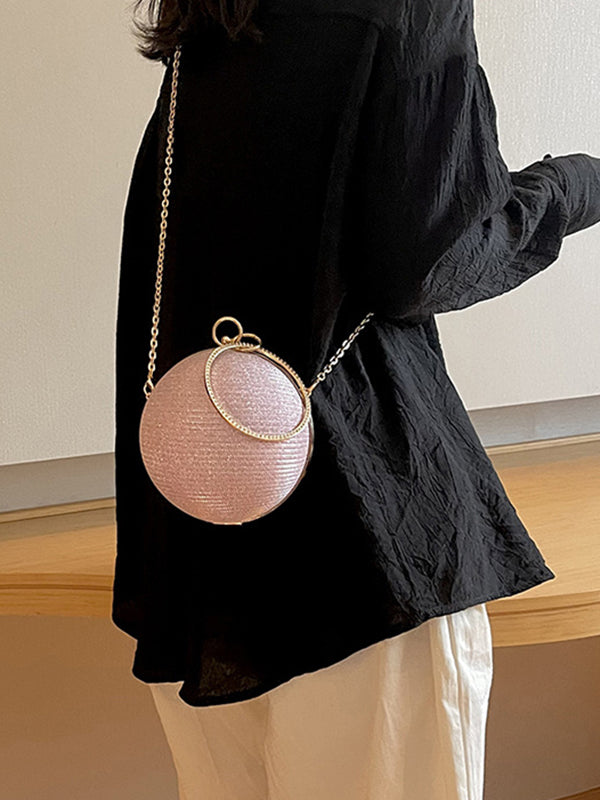 Chains Geometric Shiny Handbags Crossbody Bags Bags