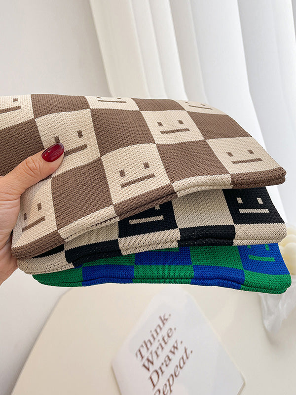 Urban Checkerboard Plaid Color-Block Bags Accessories Handbags