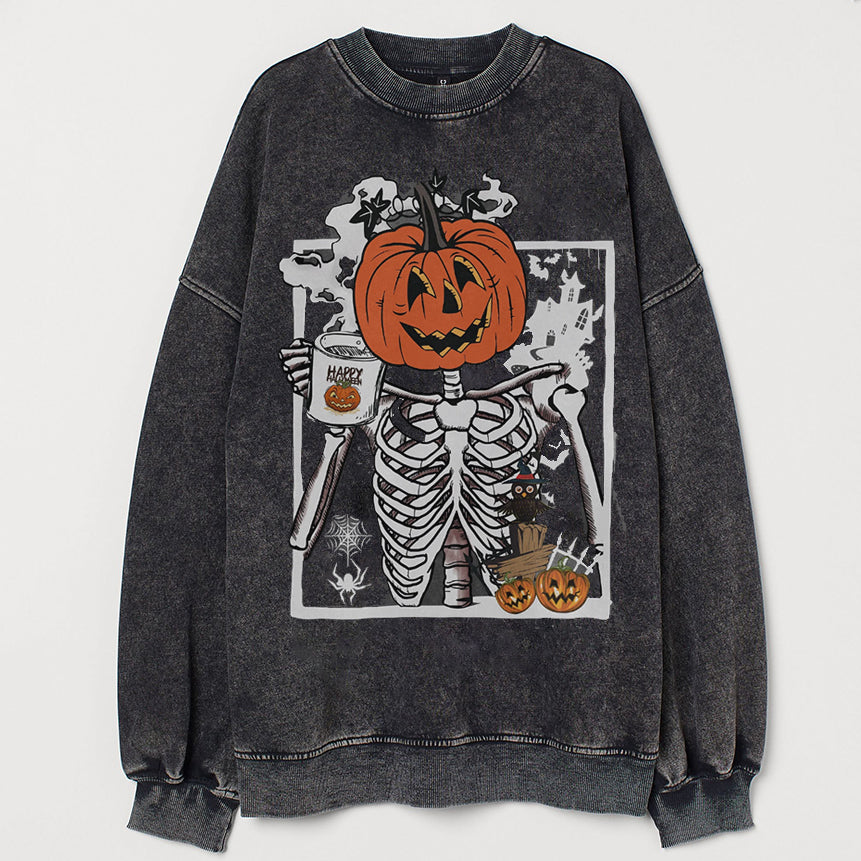Skeleton Pumpkin Sweatshirt
