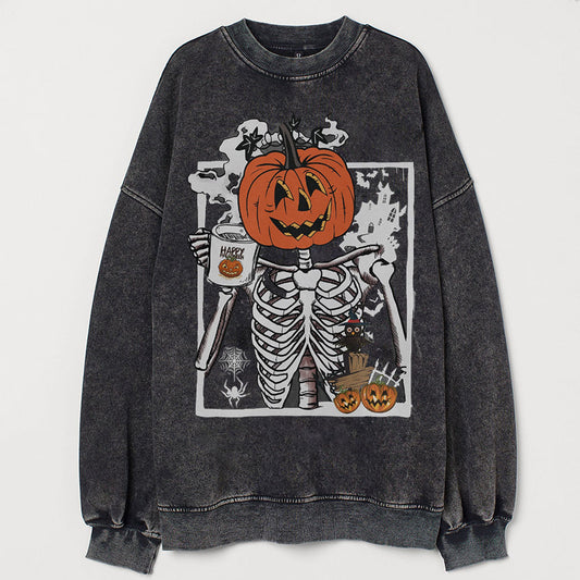 Skeleton Pumpkin Sweatshirt