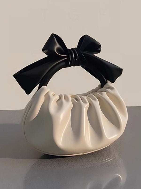 Bowknot Pleated Split-Joint Handbags Bags Accessories Bags