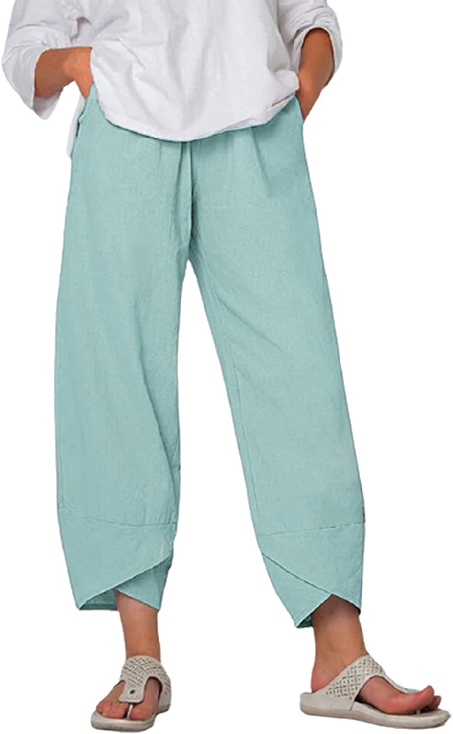 Palazzo Lounge Pants Wide Leg Printed Cropped Bottoms Baggy Trousers Sweatpants