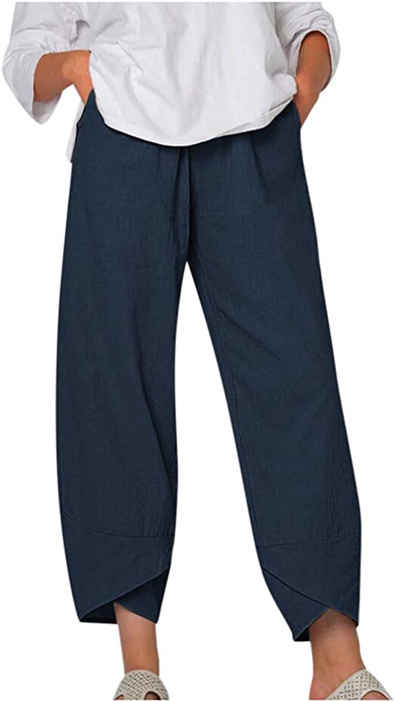 Palazzo Lounge Pants Wide Leg Printed Cropped Bottoms Baggy Trousers Sweatpants