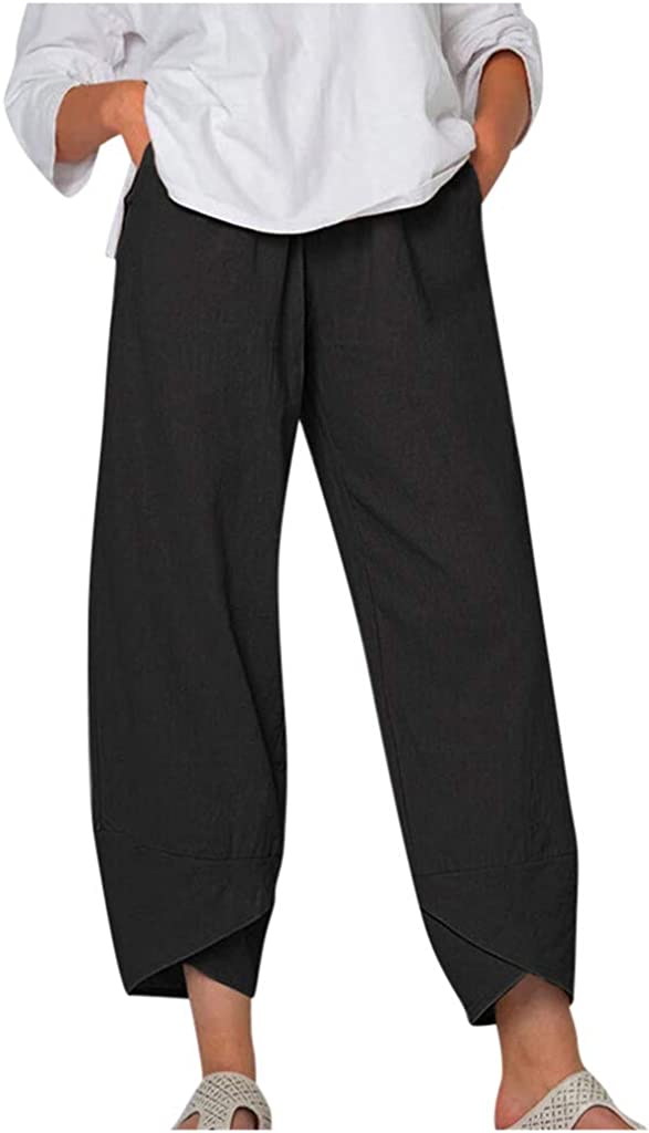 Palazzo Lounge Pants Wide Leg Printed Cropped Bottoms Baggy Trousers Sweatpants