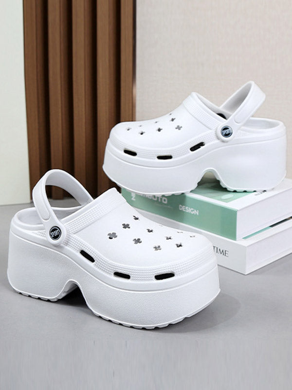 Hollow Crocs Sandals Slippers Platform Shoes