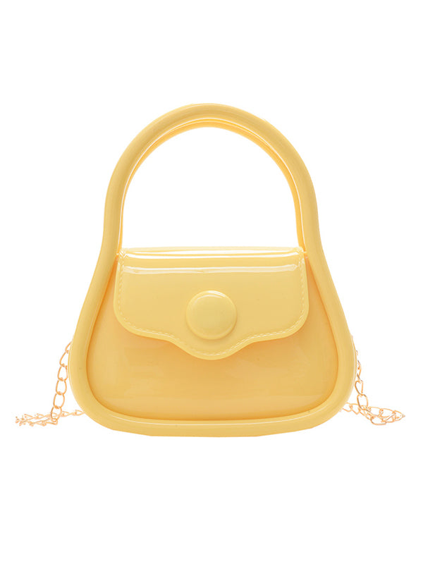 Chains Solid Color Satchels Crossbody Bags