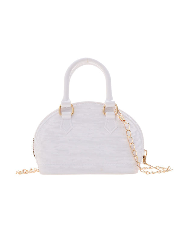 Chains Geometric Zipper Satchels Crossbody Bags