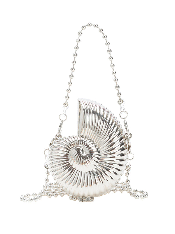 Chains Geometric Solid Color Satchels Crossbody Bags