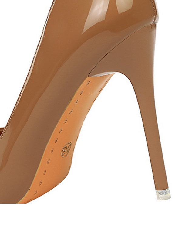 Solid Color Split-Joint Scarpin Salto