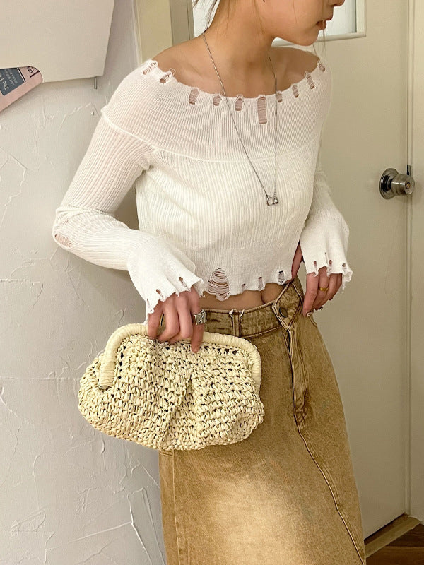 Chains Solid Color Satchels Crossbody Bags