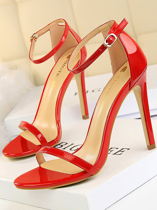 Hollow Open Toe Split-Joint Sandals Pumps