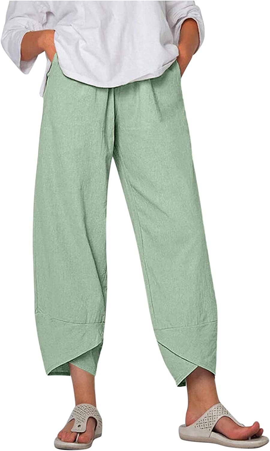 Palazzo Lounge Pants Wide Leg Printed Cropped Bottoms Baggy Trousers Sweatpants