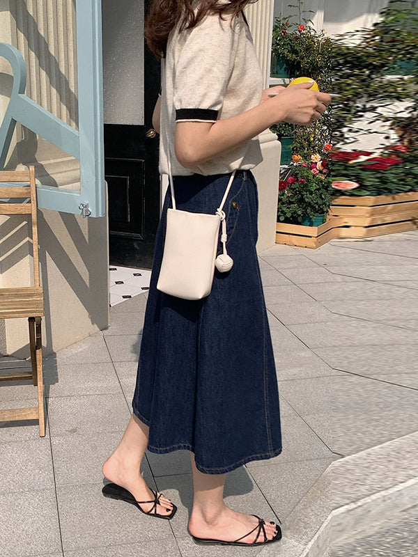 Solid Color Split-Joint Mini Handbags Crossbody Bags Bags