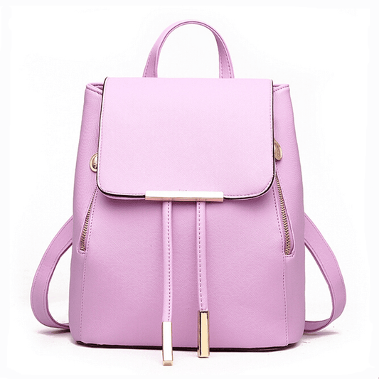 Candy Color PU Leather Backpack