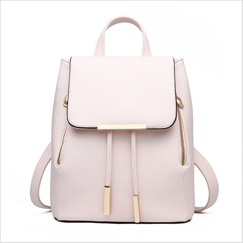 Candy Color PU Leather Backpack