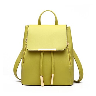 Candy Color PU Leather Backpack