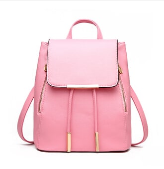 Candy Color PU Leather Backpack