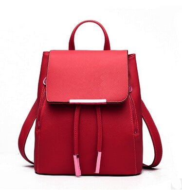 Candy Color PU Leather Backpack